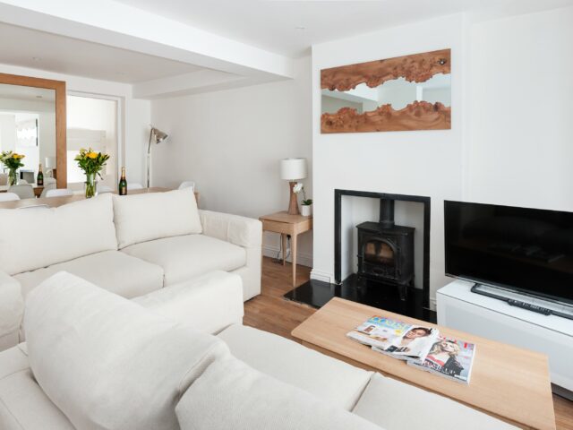 The living room of Sea Breeze Cottage, Brighton