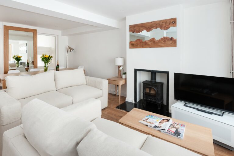 The living room of Sea Breeze Cottage, Brighton